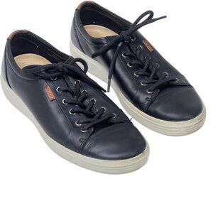 ECCO Soft 7 Black Leather Fashion Sneakers Mens (US 10-10.5)